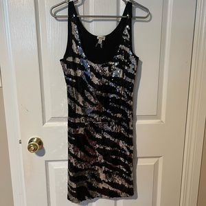 Dynamite size large zebra sequin  print top/dress size large!
